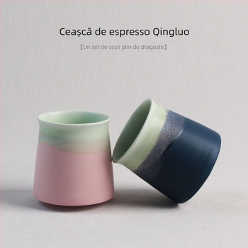 Set ceramic de cafea pentru degustare de espresso preparat manual, cu căni aromatice