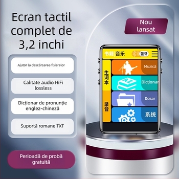 Bluetooth MP3 player cu cititor de cărți electronice și lectură de romane, dispozitiv multimedia MP4 de 3,0 inch pentru elevi