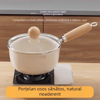 Oală ceramică pentru lapte, cu strat antiaderent, mică, pentru încălzirea laptelui, hrana pentru copii, gătit, supe și tăiței