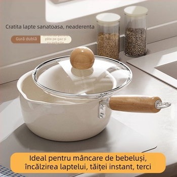 Oală ceramică pentru lapte, cu strat antiaderent, mică, pentru încălzirea laptelui, hrana pentru copii, gătit, supe și tăiței