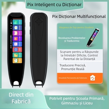 Pix de citire compact cu traducere în engleză, scanare offline, dicționar electronic și translator, instrument educațional pentru elevi de la primar până la liceu