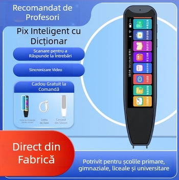 Pix de citire compact cu traducere în engleză, scanare offline, dicționar electronic și translator, instrument educațional pentru elevi de la primar până la liceu