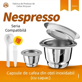 Capsulă de cafea reutilizabilă din oțel inoxidabil pentru mașinile Nestlé cu un singur orificiu
