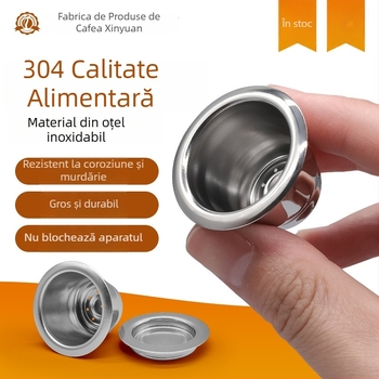Capsulă de cafea reutilizabilă din oțel inoxidabil pentru mașinile Nestlé cu un singur orificiu
