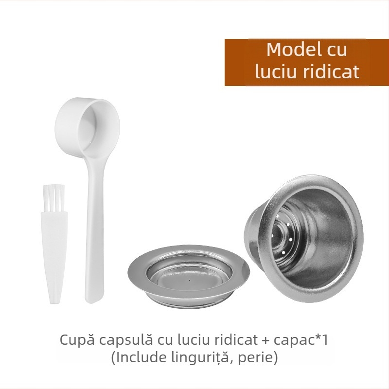Capsulă de cafea reutilizabilă din oțel inoxidabil pentru mașinile Nestlé cu un singur orificiu