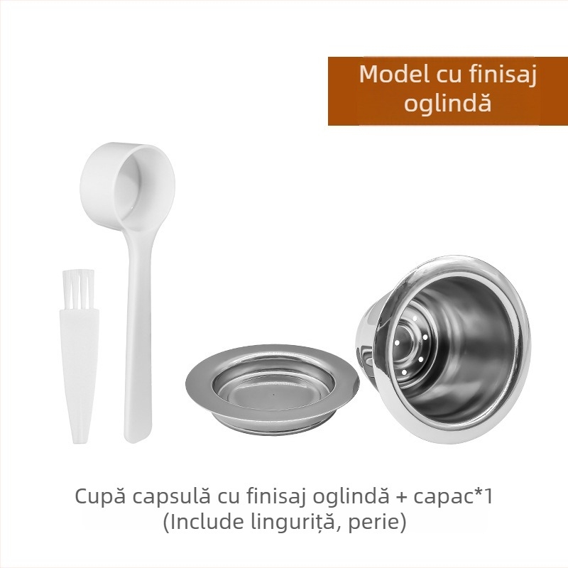 Capsulă de cafea reutilizabilă din oțel inoxidabil pentru mașinile Nestlé cu un singur orificiu