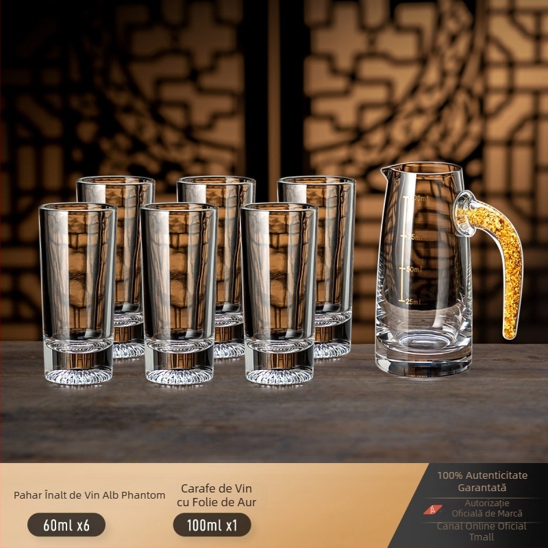 Bon pahare din cristal pentru spirtoase, set 1-2 pahare, design modern minimalist pentru degustare