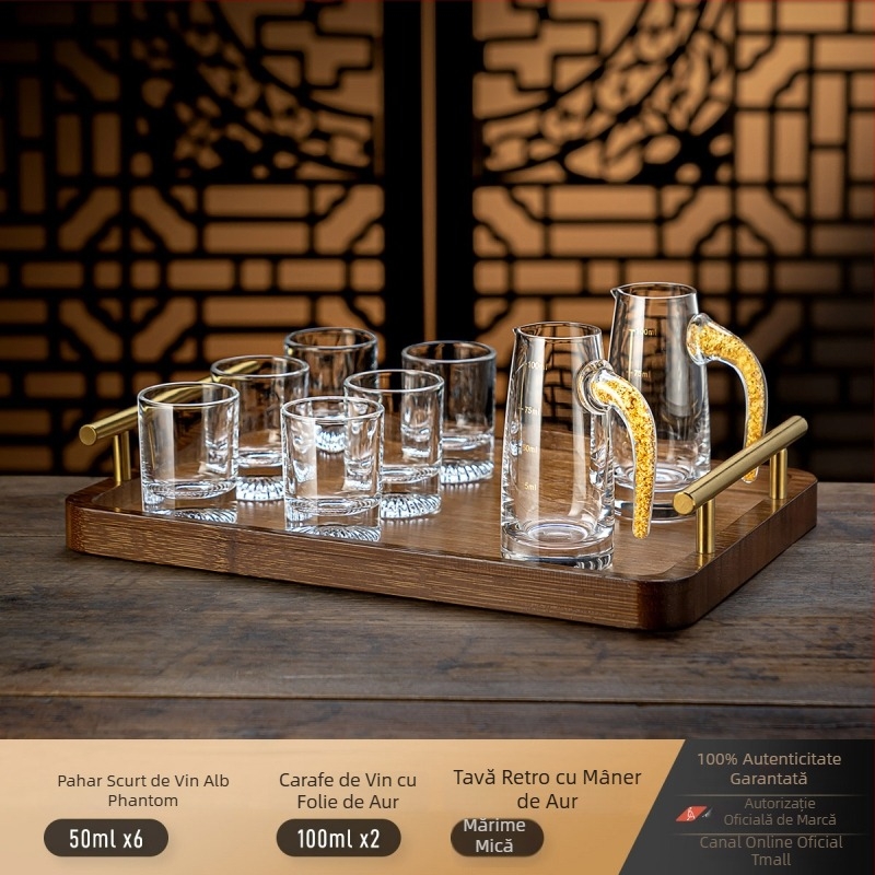 Bon pahare din cristal pentru spirtoase, set 1-2 pahare, design modern minimalist pentru degustare