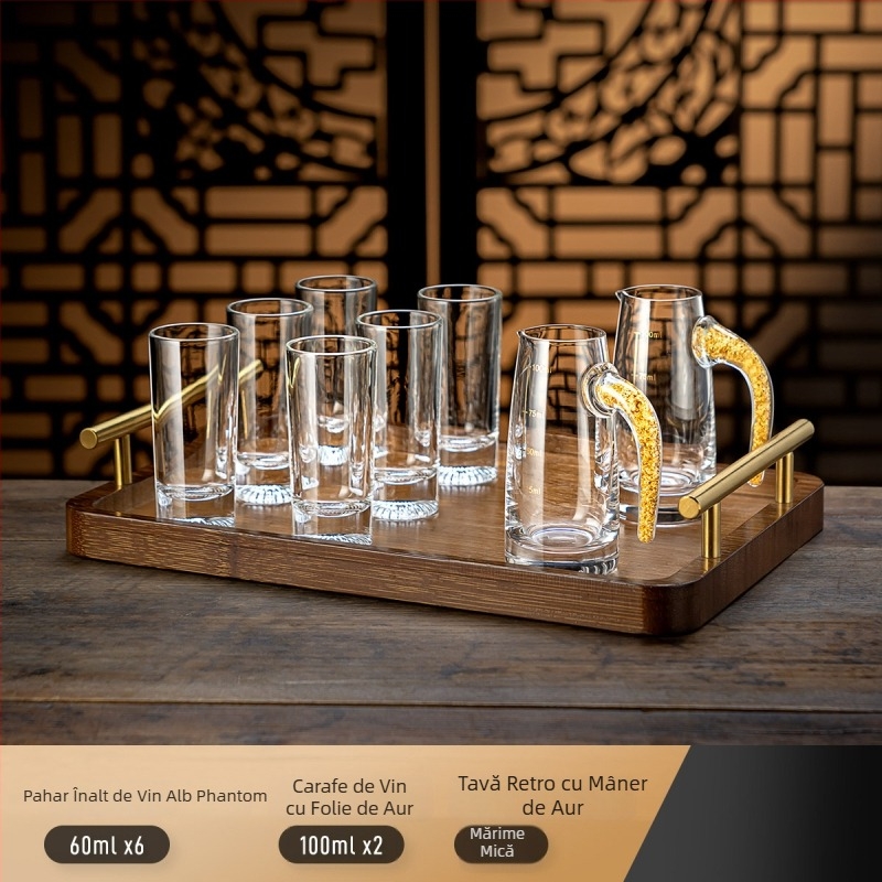 Bon pahare din cristal pentru spirtoase, set 1-2 pahare, design modern minimalist pentru degustare