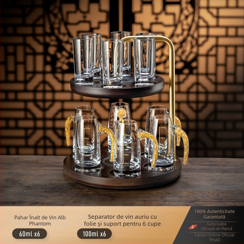 Bon pahare din cristal pentru spirtoase, set 1-2 pahare, design modern minimalist pentru degustare