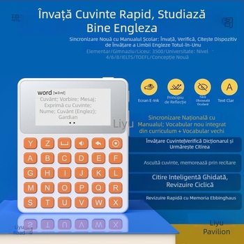 Dicționar de învățare a limbii engleze cu 3500 de cuvinte, voce reală, dispozitiv de citire cu e‑ink pentru elevi din ciclul primar și gimnazial