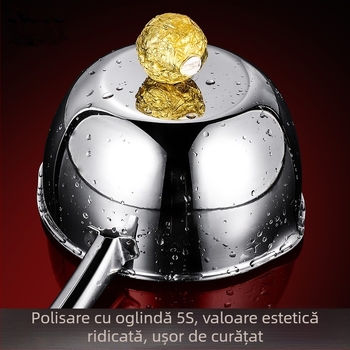 Mini oală din oțel inoxidabil 304 pentru încălzirea uleiului și stropirea cu ulei