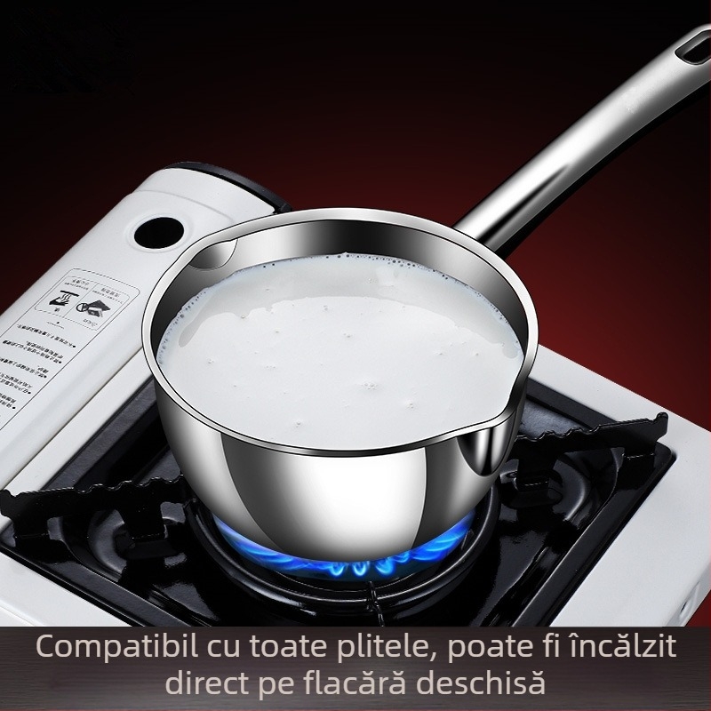 Mini oală din oțel inoxidabil 304 pentru încălzirea uleiului și stropirea cu ulei