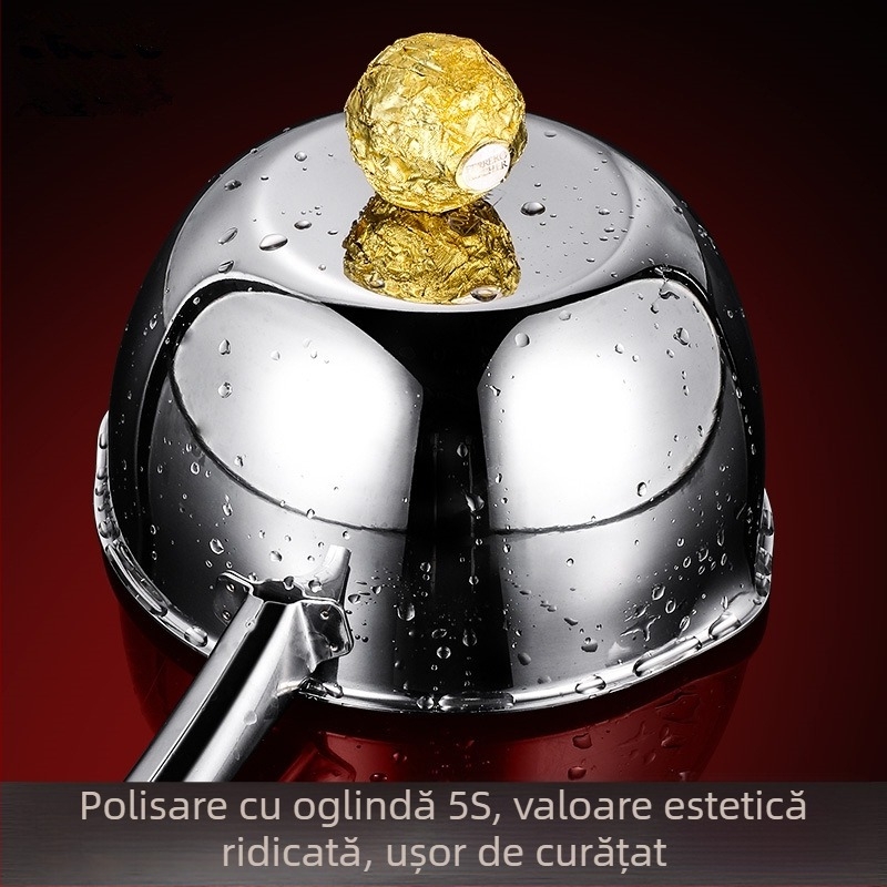 Mini oală din oțel inoxidabil 304 pentru încălzirea uleiului și stropirea cu ulei