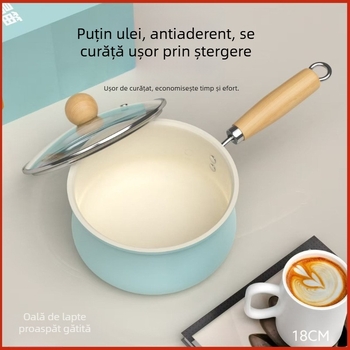 Oală ceramică pentru lapte, antiaderentă, pentru hrana bebelușilor și gătirea supelor