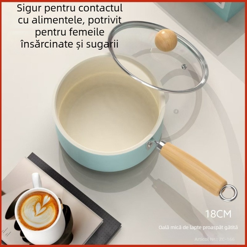 Oală ceramică pentru lapte, antiaderentă, pentru hrana bebelușilor și gătirea supelor
