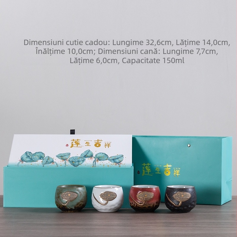 Set Gongfu de ceai din ceramică pentru uz casnic – cadou elegant