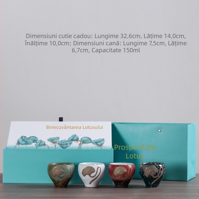 Set Gongfu de ceai din ceramică pentru uz casnic – cadou elegant