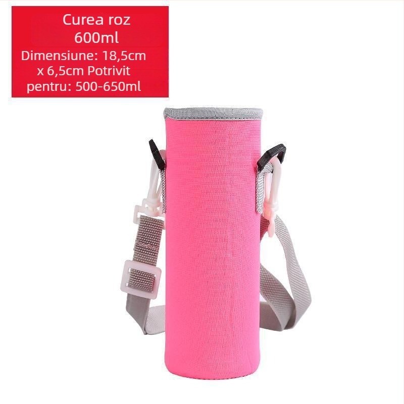 Husă pentru cană cu mâner crossbody, acoperire izolatoare pentru sticlă 400-1500 ml, protecție la arsuri, izolație termică, rezistentă la căderi.