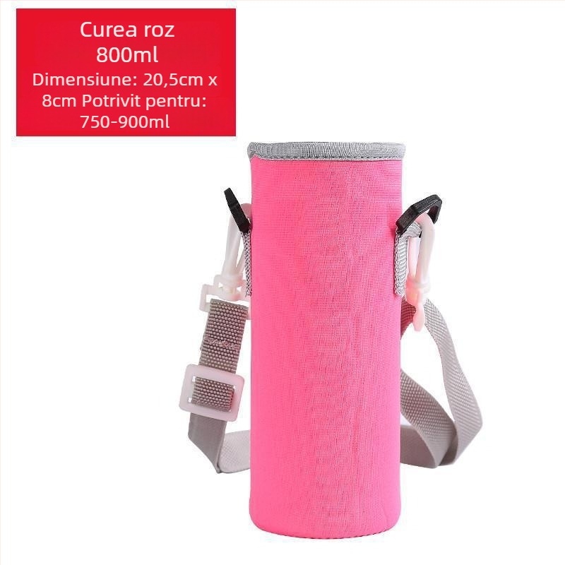 Husă pentru cană cu mâner crossbody, acoperire izolatoare pentru sticlă 400-1500 ml, protecție la arsuri, izolație termică, rezistentă la căderi.
