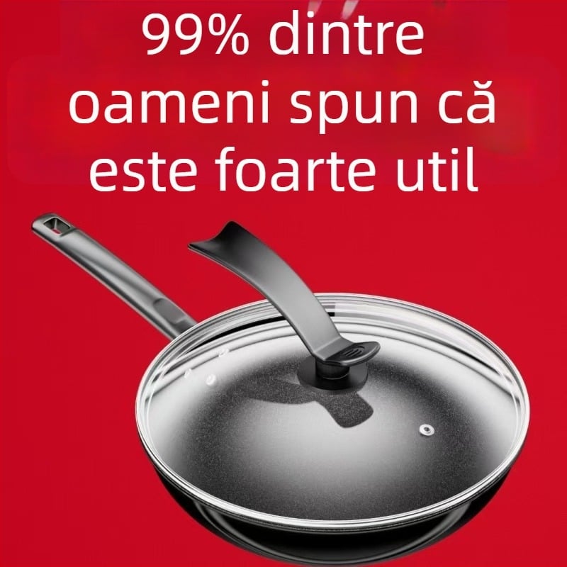 Tigaie nouă, capacitate mare, antiaderentă, wok multifuncțional
