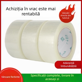 Bandă de ambalat transparentă, rolă mare pentru sigilare manuală