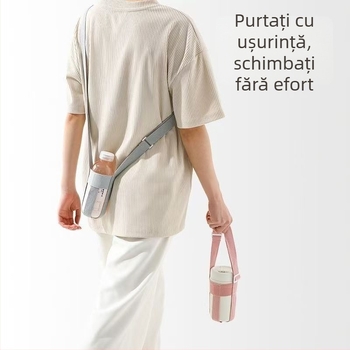 Curea portabilă pentru sticlă cu husă izolantă pentru pahar și snur crossbody pentru copii