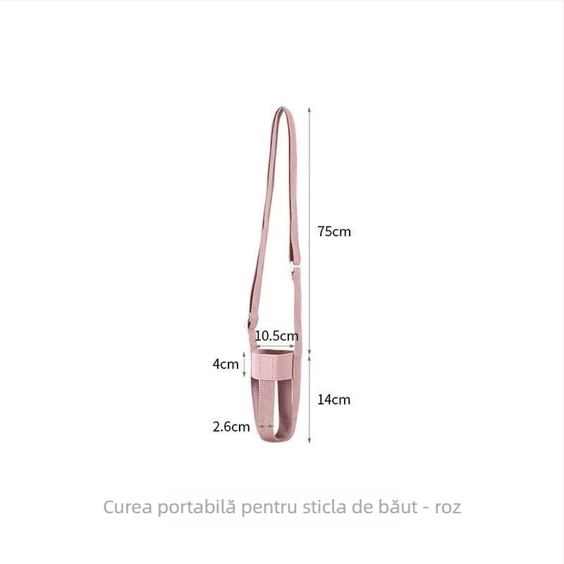 Curea portabilă pentru sticlă cu husă izolantă pentru pahar și snur crossbody pentru copii