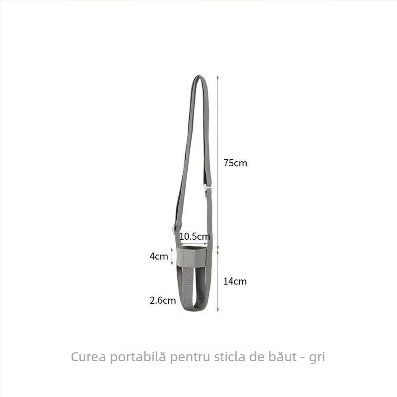 Curea portabilă pentru sticlă cu husă izolantă pentru pahar și snur crossbody pentru copii
