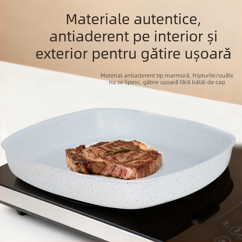 Set de vase de bucătărie cu mâner din lemn de culoare alb lăptos, vase antiaderente, oale și tigăi cu capace de sticlă