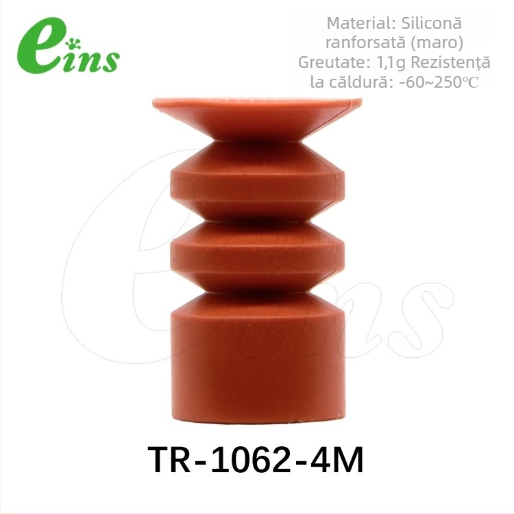 Eins conductă serpentină din silicon, întărită, cu ventuză încorporată