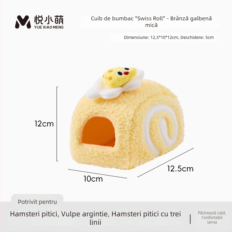 Cuib de bumbac de iarnă pentru hamsteri și alte animale mici – adăpost cald pentru dormit