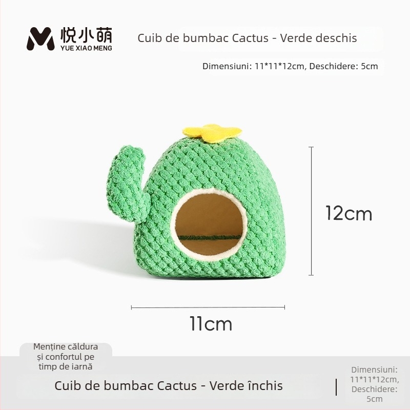 Cuib de bumbac de iarnă pentru hamsteri și alte animale mici – adăpost cald pentru dormit