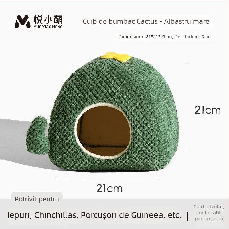 Cuib de bumbac de iarnă pentru hamsteri și alte animale mici – adăpost cald pentru dormit