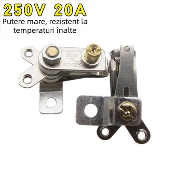 Termostat electric 20A pentru oală electrică, întrerupător de control al temperaturii cu contacte din cupru, limitator de temperatură, accesorii pentru tigaie electrică și oală de orez