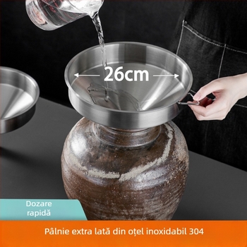 Cană de turnare cu gură largă, din oțel inoxidabil 304, diametru mare, alimentară pentru uz casnic, unealtă multifuncțională de umplere pentru uleiuri, sosuri și gemuri