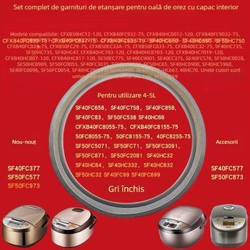 Inel etanș universal pentru oală electrică de gătit orez, inel silicoan pentru capac CFXB50FC833-75, etanșare 40FC29, set accesorii etanșare