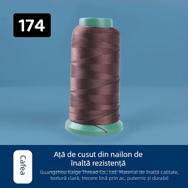 Fir de cusut din nylon, rezistență înaltă, 250D, 44 fire, pentru tapițerie, scaune auto, încălțăminte și genți