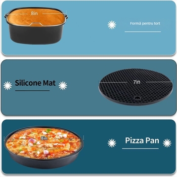Raft pătrat Pentru friteuza cu aer, compatibil cu Cosori, Philips și alte friteuze