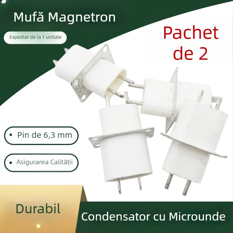2 bucăți noi conectori magnetron pentru cuptor cu microunde, prize de înaltă tensiune pentru știfturi de filament, accesorii pentru condensator prin miez