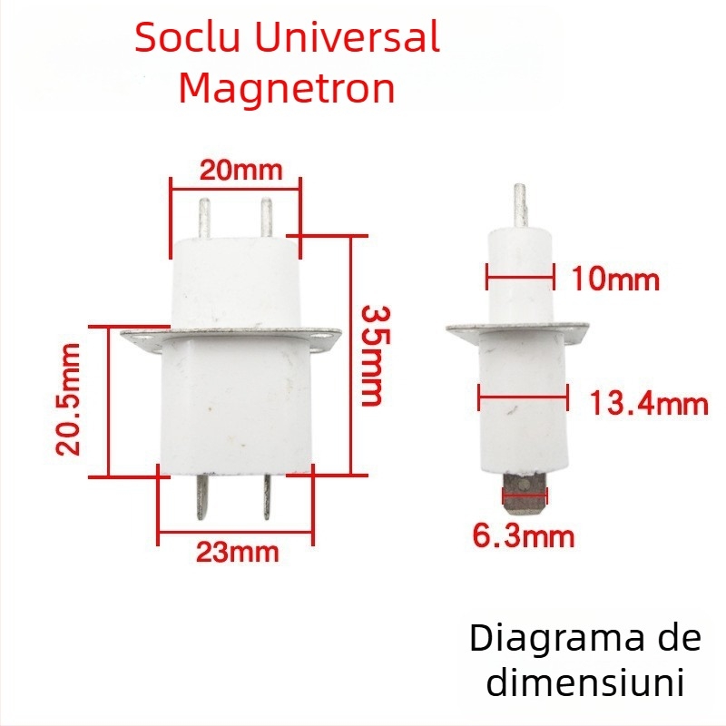 2 bucăți noi conectori magnetron pentru cuptor cu microunde, prize de înaltă tensiune pentru știfturi de filament, accesorii pentru condensator prin miez