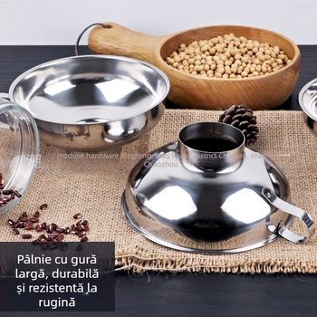 Con din oțel inoxidabil, gură largă, diametru mare, pentru uz casnic — filtrare pentru alimente și murături în bucătărie