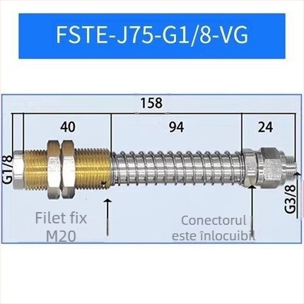 fste Set de cupe de vid și fitinguri rotative pentru componente pneumatice industriale și accesorii pentru brațe robotice