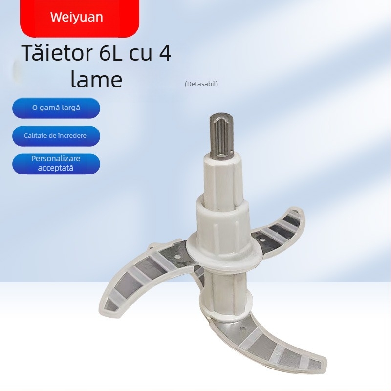 Cuțit universal pentru mașina de tocat carne, 6L, cu 4 lame, compatibil cu dispozitiv de bucătărie, lamă detașabilă