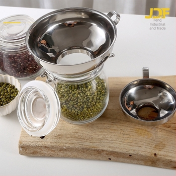 Pâlnie din oțel inoxidabil cu gură largă, bază îngroșată pentru dressing de salată, pâlnii de diametre mari și mici, unelte de bucătărie pentru turnarea uleiului