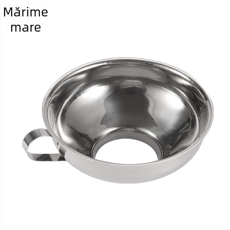 Pâlnie din oțel inoxidabil cu gură largă, bază îngroșată pentru dressing de salată, pâlnii de diametre mari și mici, unelte de bucătărie pentru turnarea uleiului
