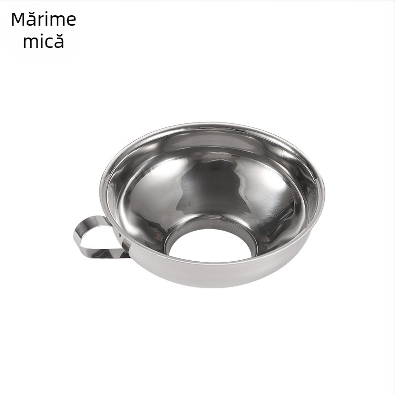Pâlnie din oțel inoxidabil cu gură largă, bază îngroșată pentru dressing de salată, pâlnii de diametre mari și mici, unelte de bucătărie pentru turnarea uleiului