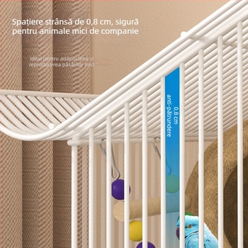 Cușcă de păsări mică pentru interior pentru papagali, păsări îndrăgostite, budgerigari, finci și alte păsări pentru reproducere și creștere