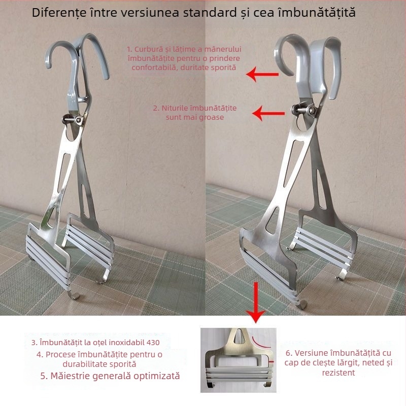 Clip antiderapant pentru farfurii și ridicator pentru farfurii la aburi – gadget de bucătărie