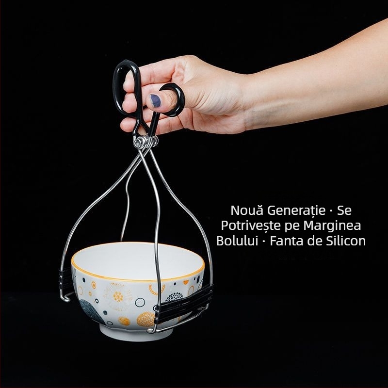 Clip antiderapant pentru farfurii și ridicator pentru farfurii la aburi – gadget de bucătărie